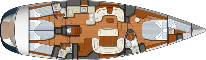 Jeanneau Sun Odyssey 54DS layout